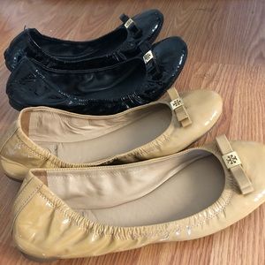 Tory Burch Patent Leather Ballet Flats - Like New!